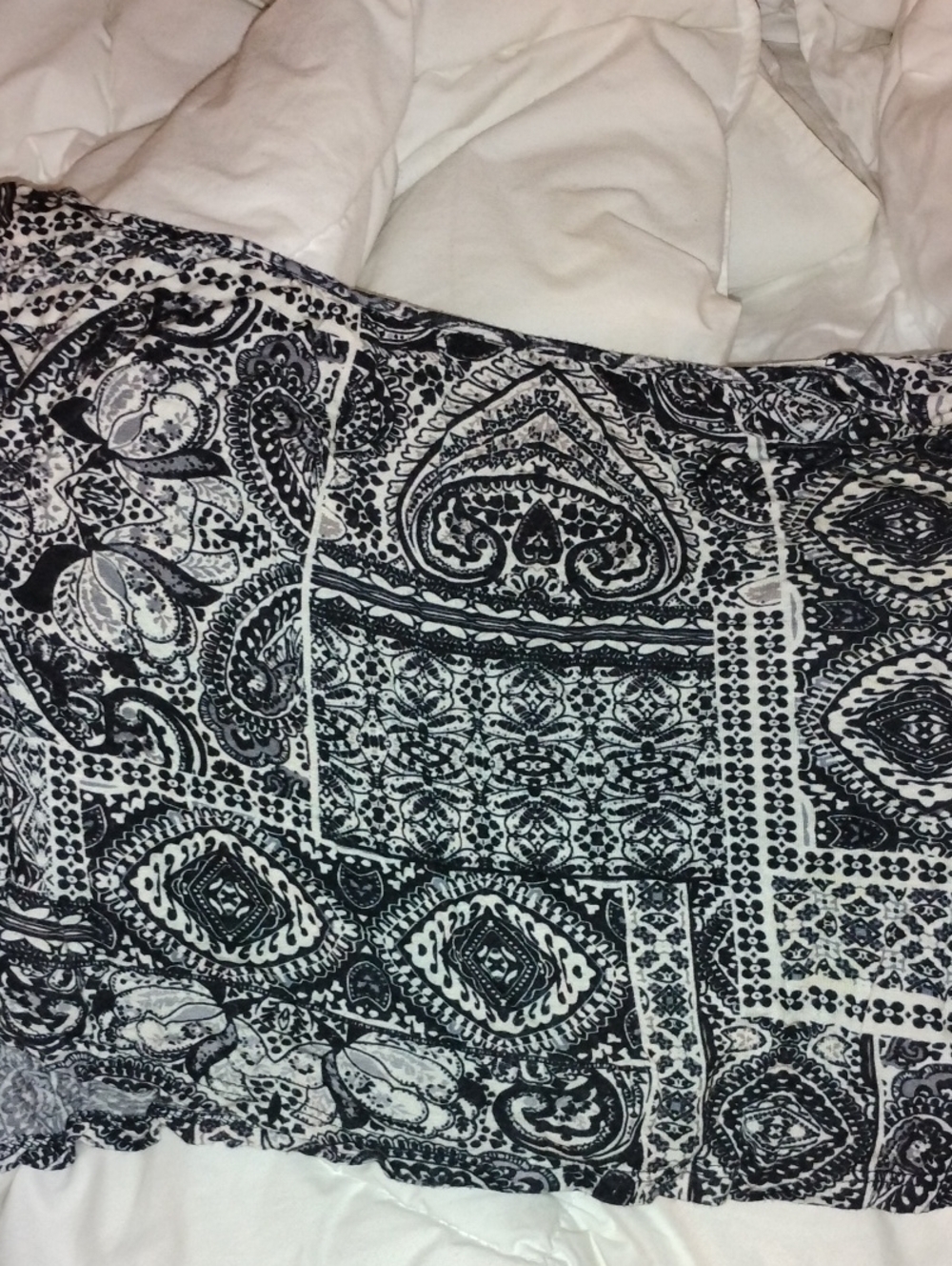 Vintage Havana Black and Cream Patterned Shirt